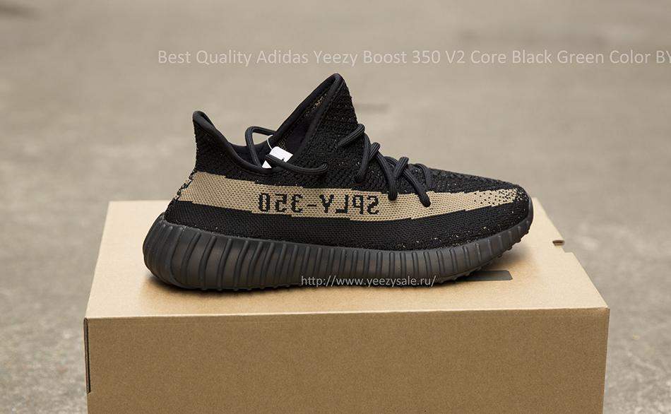 Best Quality Yeezy Boost 350 V2 Core Black Green Color BY9611