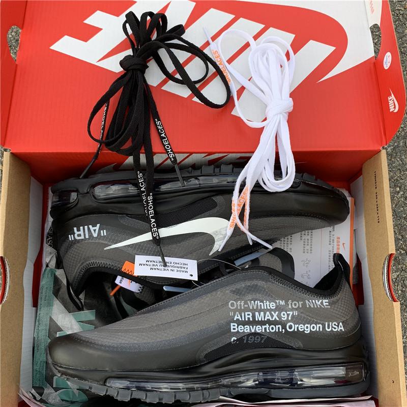Perfect Off-White Nike Air Max 97 Black Released