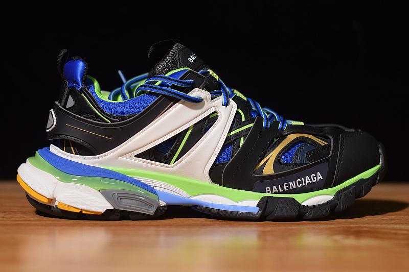 Balenciaga Exclusive Paris Track Sneakers Green Blue Best Version Released
