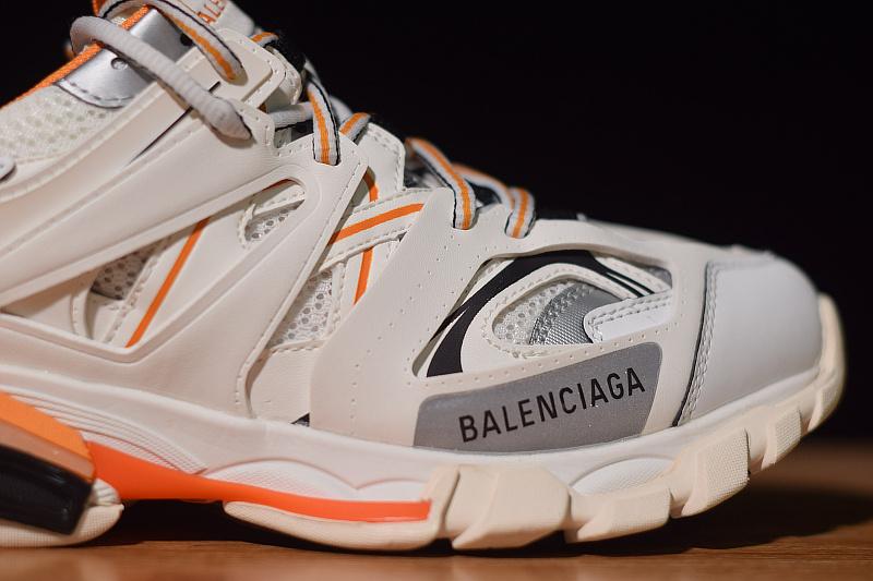 Balenciaga Exclusive Paris Track Sneakers White Orange Best Version