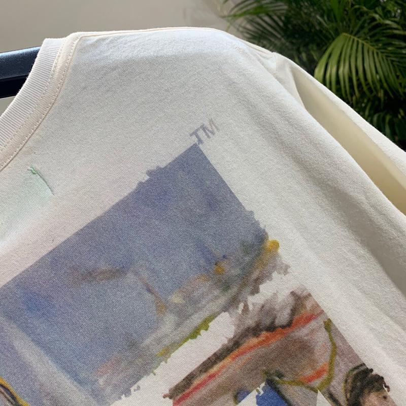 Off White 19SS White Multicolor Arrows Oil Print Short Sleeve T-shirt High Quality