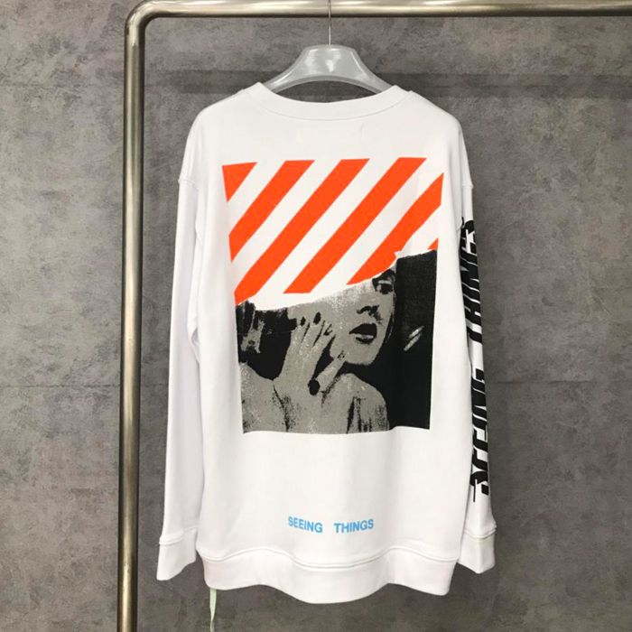 Off White 17FW Marilyn Monroe Long Sleeves Sweatshirt Sale
