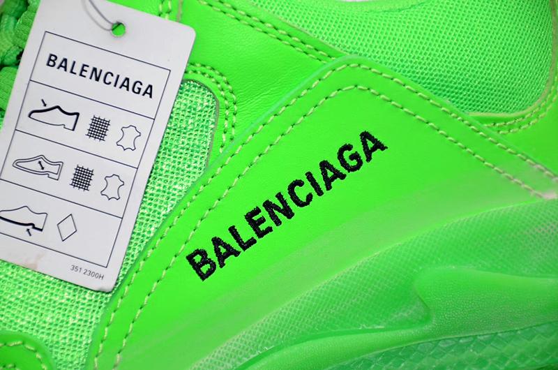 Balenciaga 19SS Triple S Clear Sole Trainers Green Perfect Version 