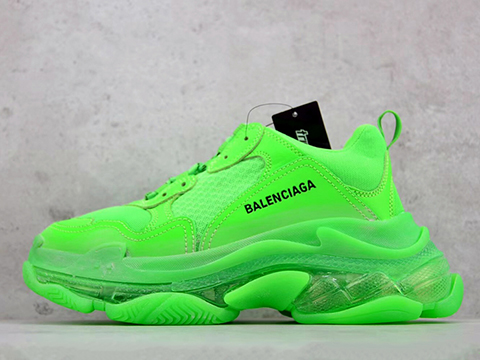 Balenciaga 19SS Triple S Clear Sole Trainers Green Perfect Version