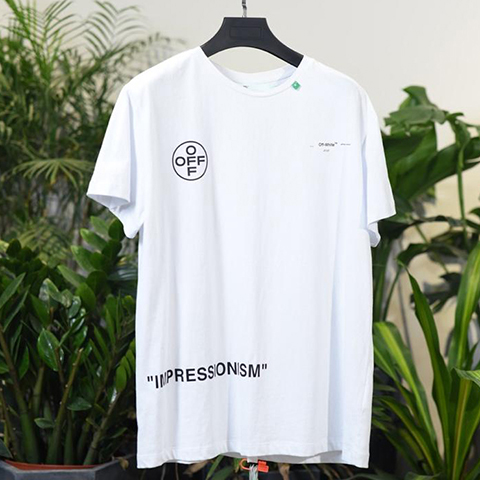Off-White 19SS White 99 Logo Print Tee Shirt Released