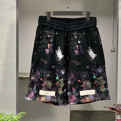 Off White 17FW Galaxy Fireworks Short Pants Released
