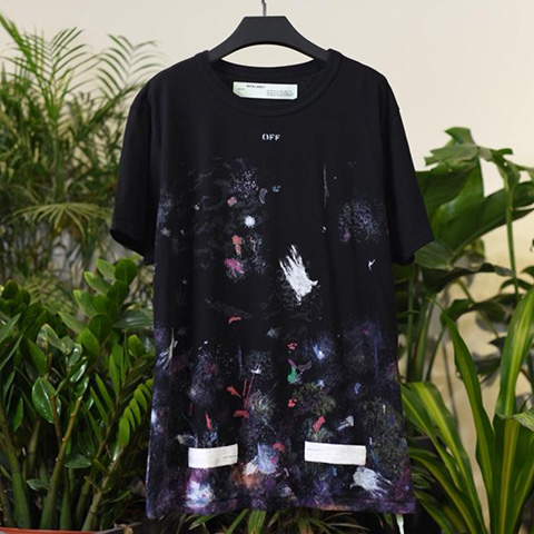 Off White 17FW Galaxy Fireworks Tee Shirt Released