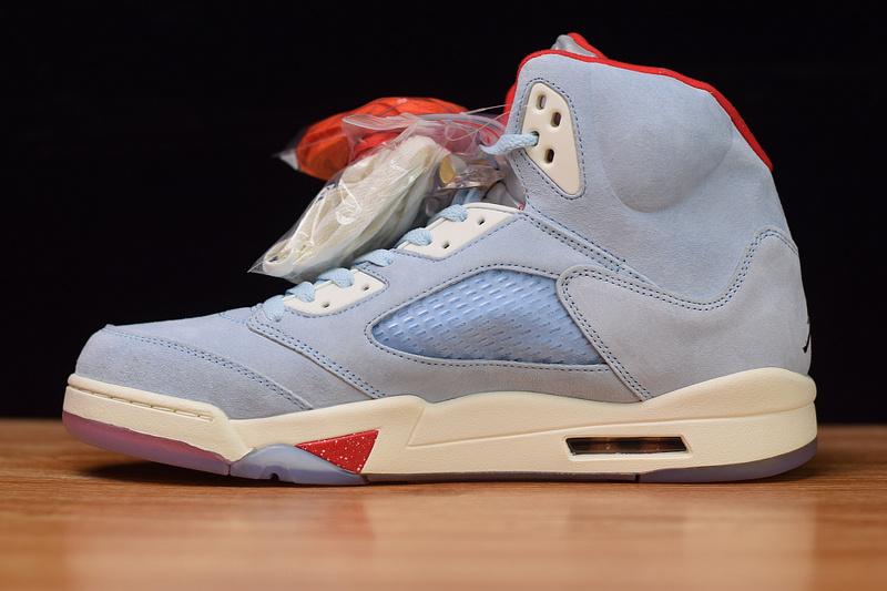 Trophy Room x Air Jordan 5 Ice Blue High Quality Released