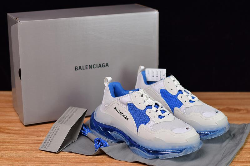 Balenciaga Triple S Trainers White Blue Released Online
