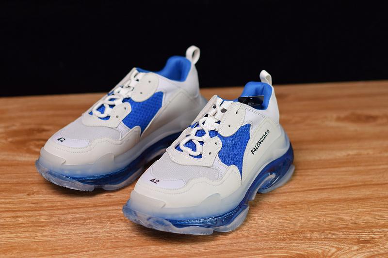 Balenciaga Triple S Trainers White Blue Released Online