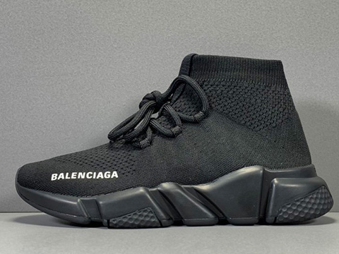 Balenciaga Speed Run stretch-knit Mid sneakers Black Released Sale