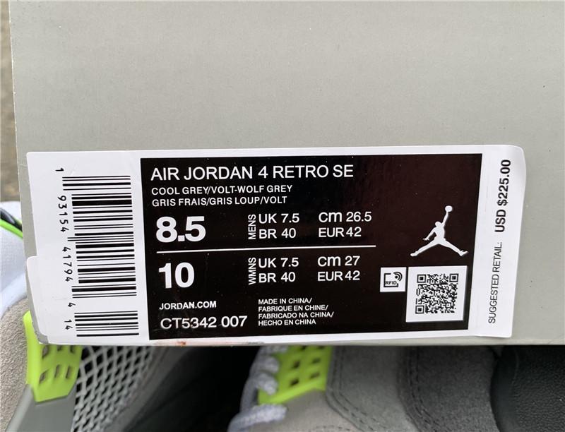 Air Jordan 4 Retro SE Neon 95 CT5342-007 Sale