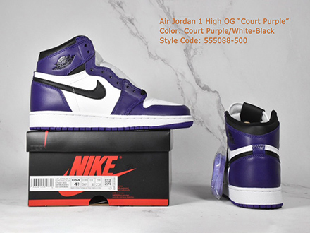 Air Jordan 1 Retro High OG Court Purple 2.0 555088-500 Released