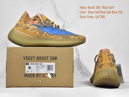 Yeezy Boost 380 Blue Oat Non-Reflective Q47306 Released