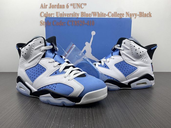 Air Jordan 6 UNC CT8529-410 University Blue White