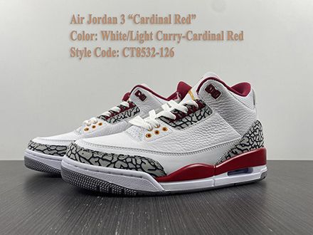 Air Jordan 3 Cardinal Red CT8532-126 Sale