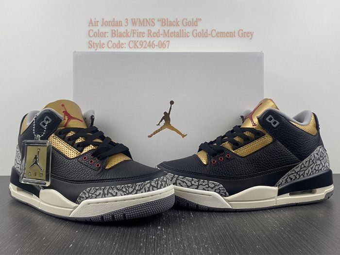 Air Jordan 3 WMNS Black Gold CK9246-067 Released