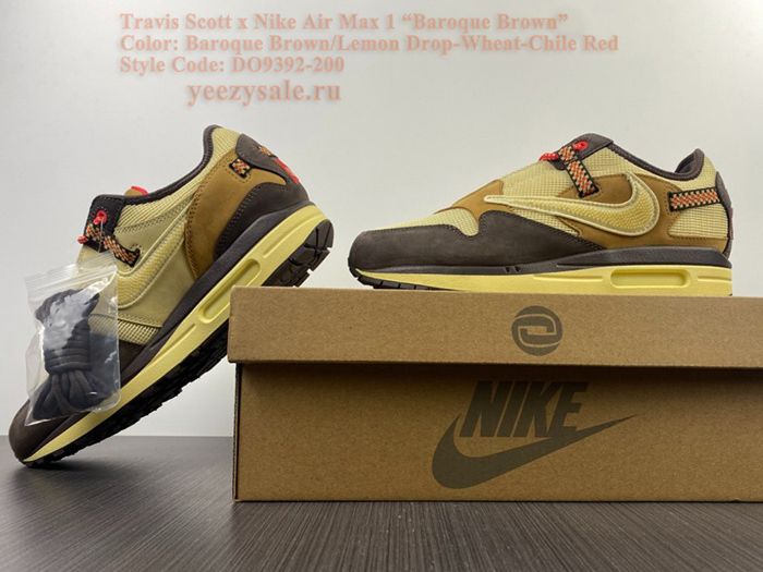 Travis Scott x Nike Air Max 1 Baroque Brown DO9392-200 Released
